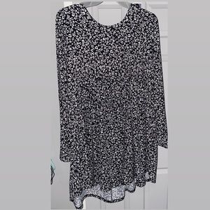 Leopard print long sleeved mini dress with pockets